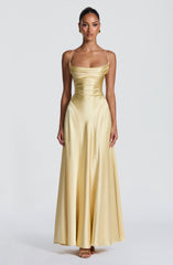 Adelina Maxi Dress - Lemon Dress XS Babyboo Fashion Premium Exclusive Design