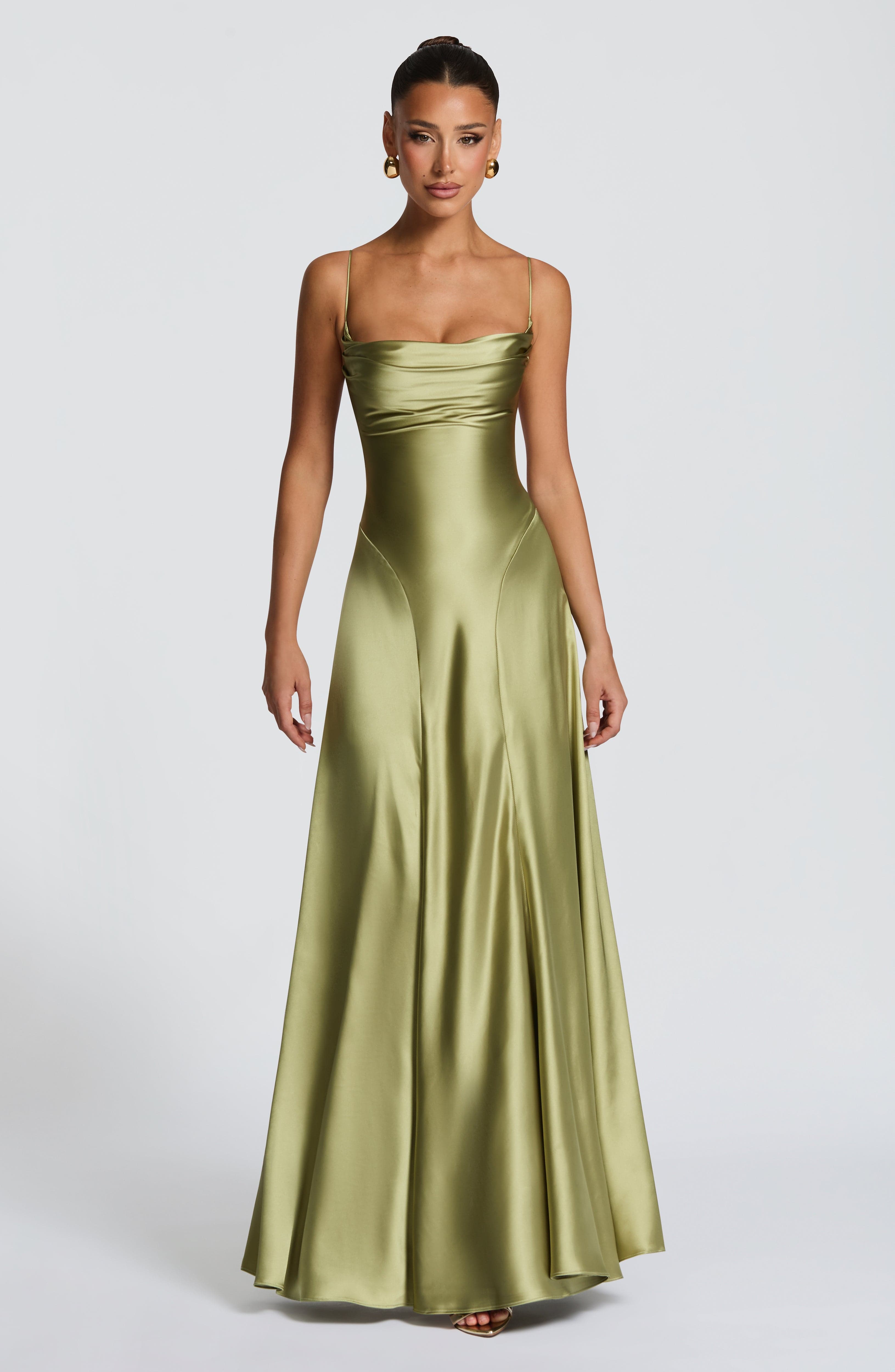 Adelina Maxi Dress - Light Olive Dress Babyboo Fashion Premium Exclusive Design