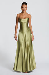 Adelina Maxi Dress - Light Olive Dress Babyboo Fashion Premium Exclusive Design