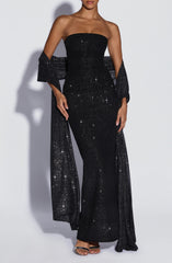 Agnes Shawl - Black Sparkle Accessories ONE SIZE Babyboo Fashion Premium Exclusive Design