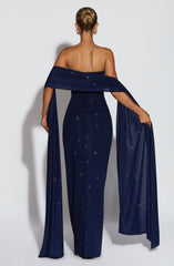 Agnes Shawl - Navy Sparkle Accessories ONE SIZE Babyboo Fashion Premium Exclusive Design
