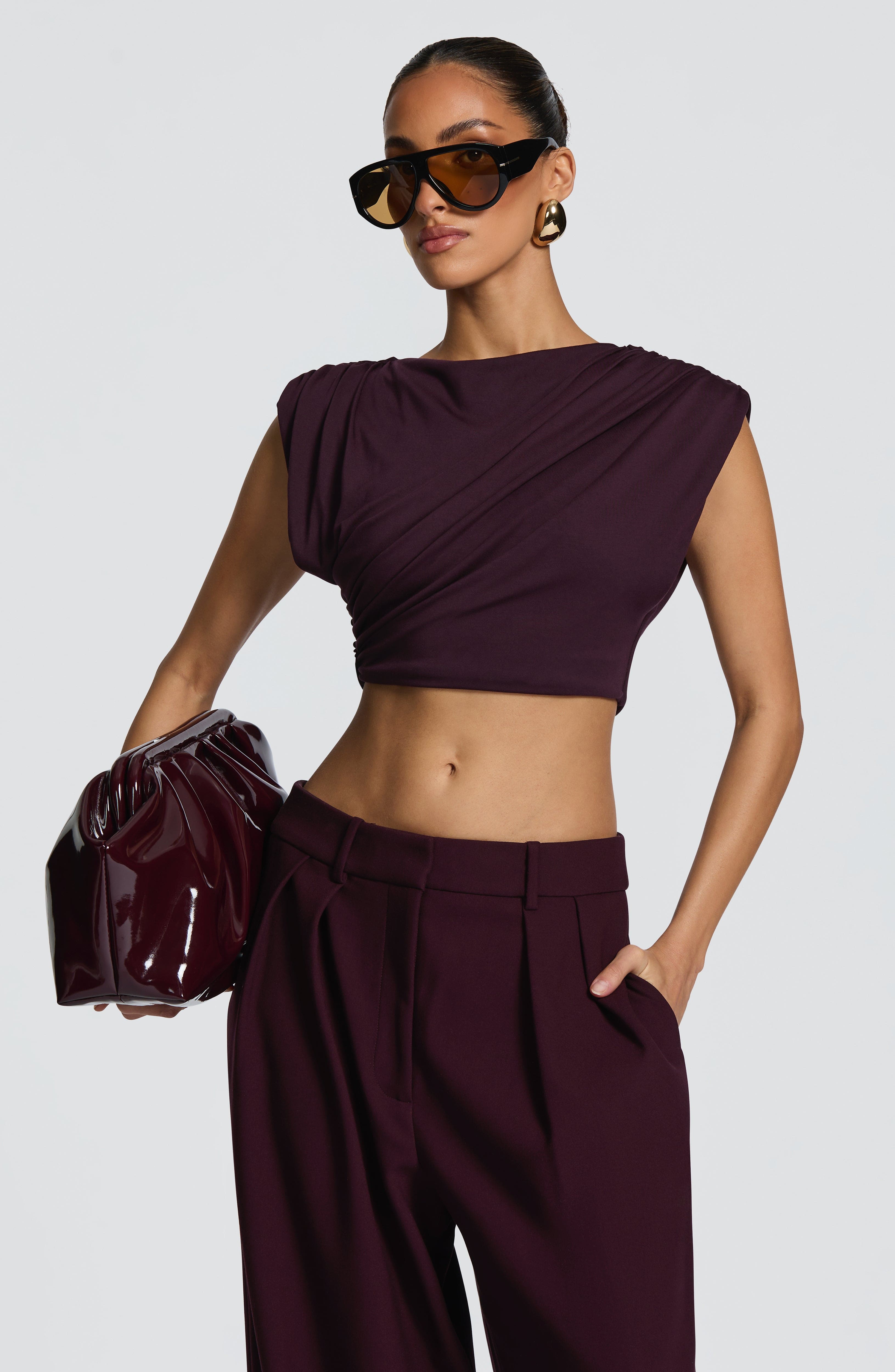 Amara Top - Plum Tops Babyboo Fashion Premium Exclusive Design