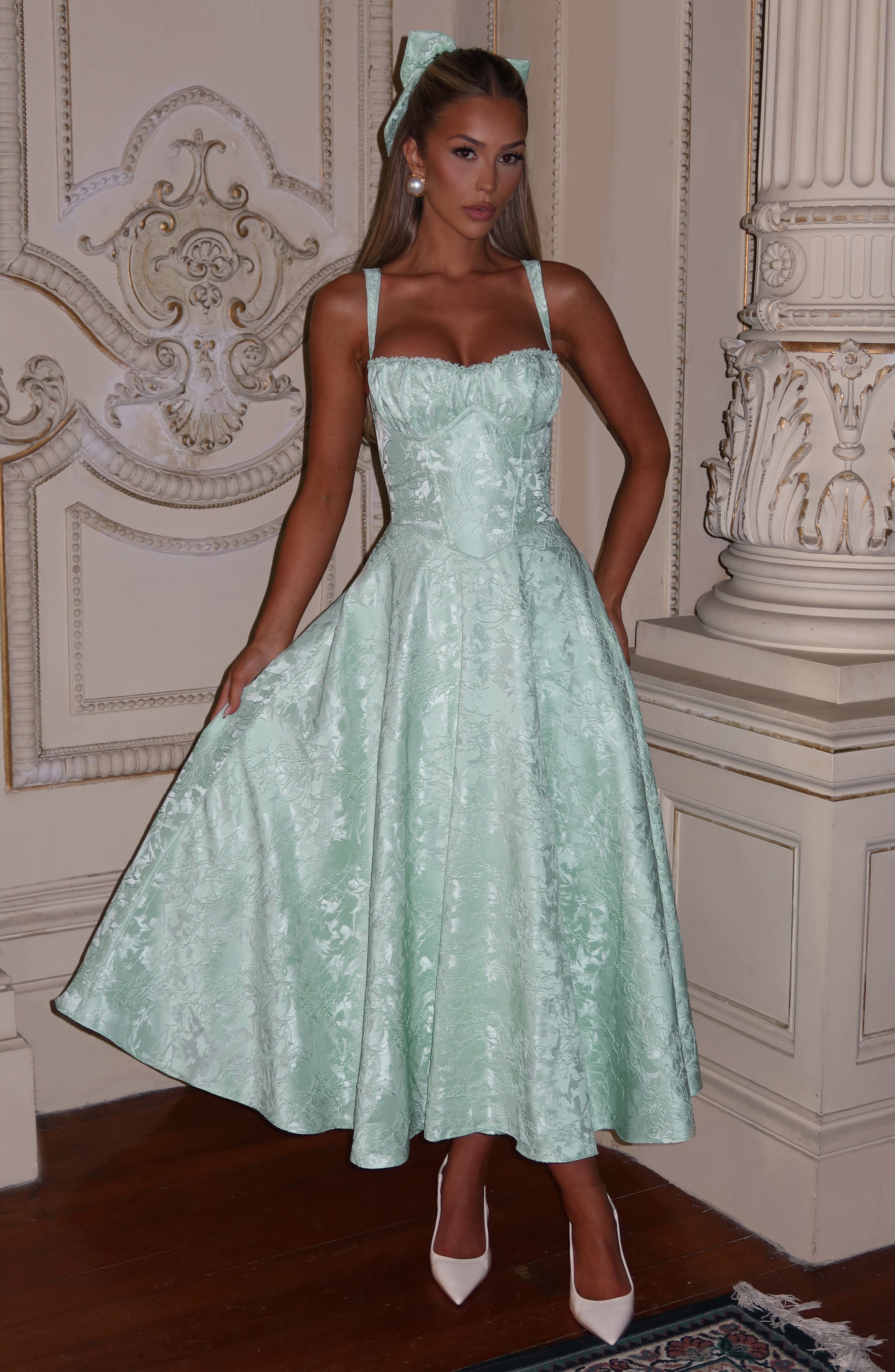 Amity Midi Dress - Mint Dress XS Babyboo Fashion Premium Exclusive Design