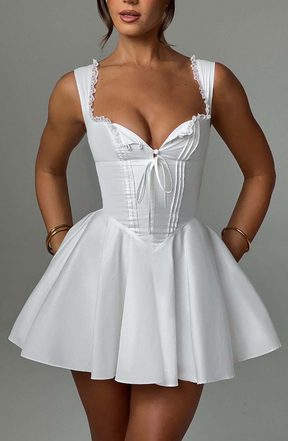 Antonella Mini Dress - Ivory Dress Babyboo Fashion Premium Exclusive Design