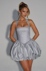 Araminta Mini Dress - Silver Dress Babyboo Fashion Premium Exclusive Design
