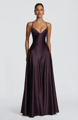 Asterin Maxi Dress - Plum Dress XS Babyboo Fashion Premium Exclusive Design