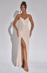 Bells Maxi Dress - Nude Dress XS Babyboo Fashion Premium Exclusive Design