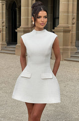 Blake Mini Dress - Ivory Dress Babyboo Fashion Premium Exclusive Design