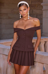 Blakely Top - Plum Brown Tops Babyboo Fashion Premium Exclusive Design