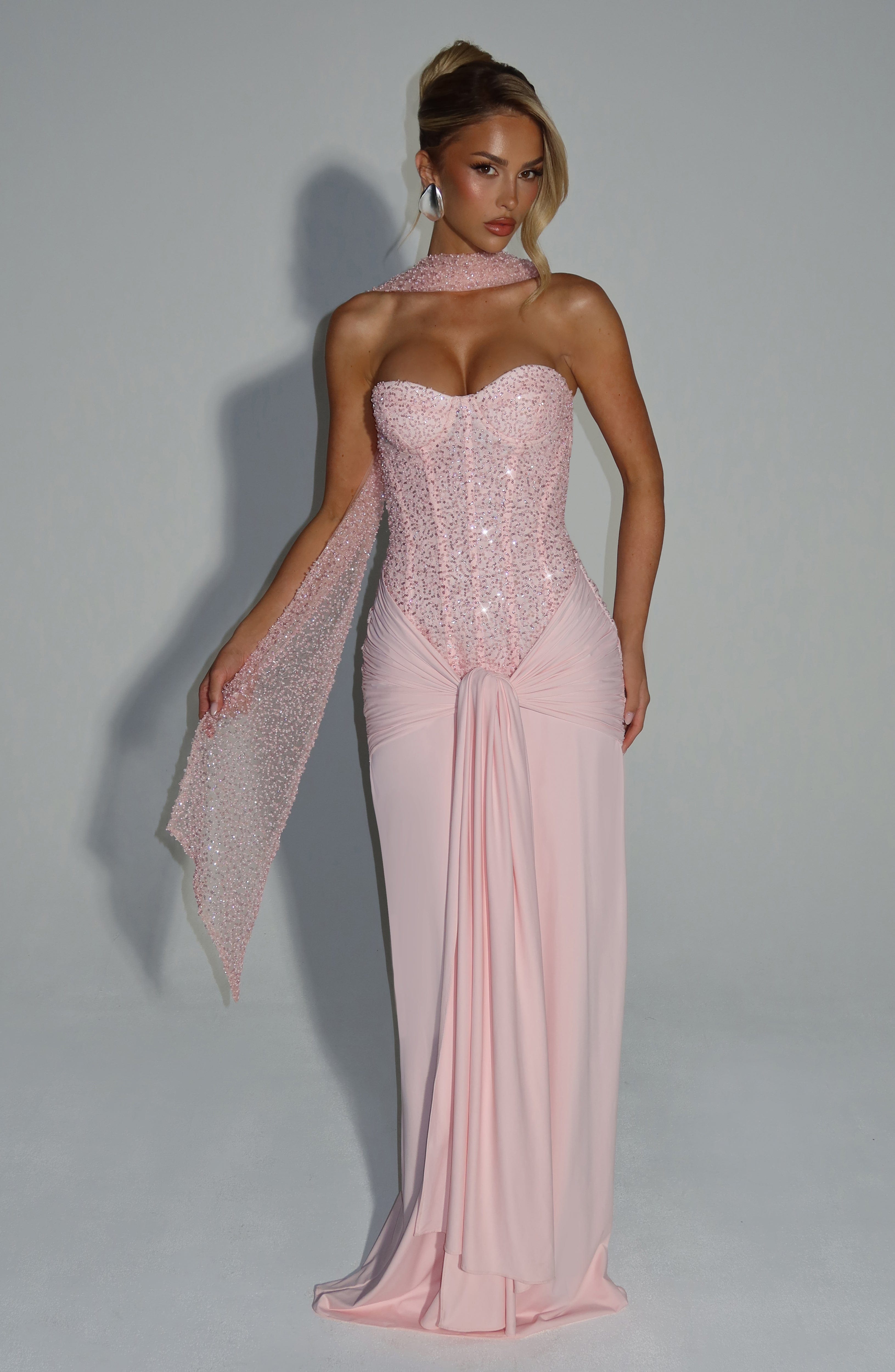 Carina Maxi Dress - Blush Dress Babyboo Fashion Premium Exclusive Design