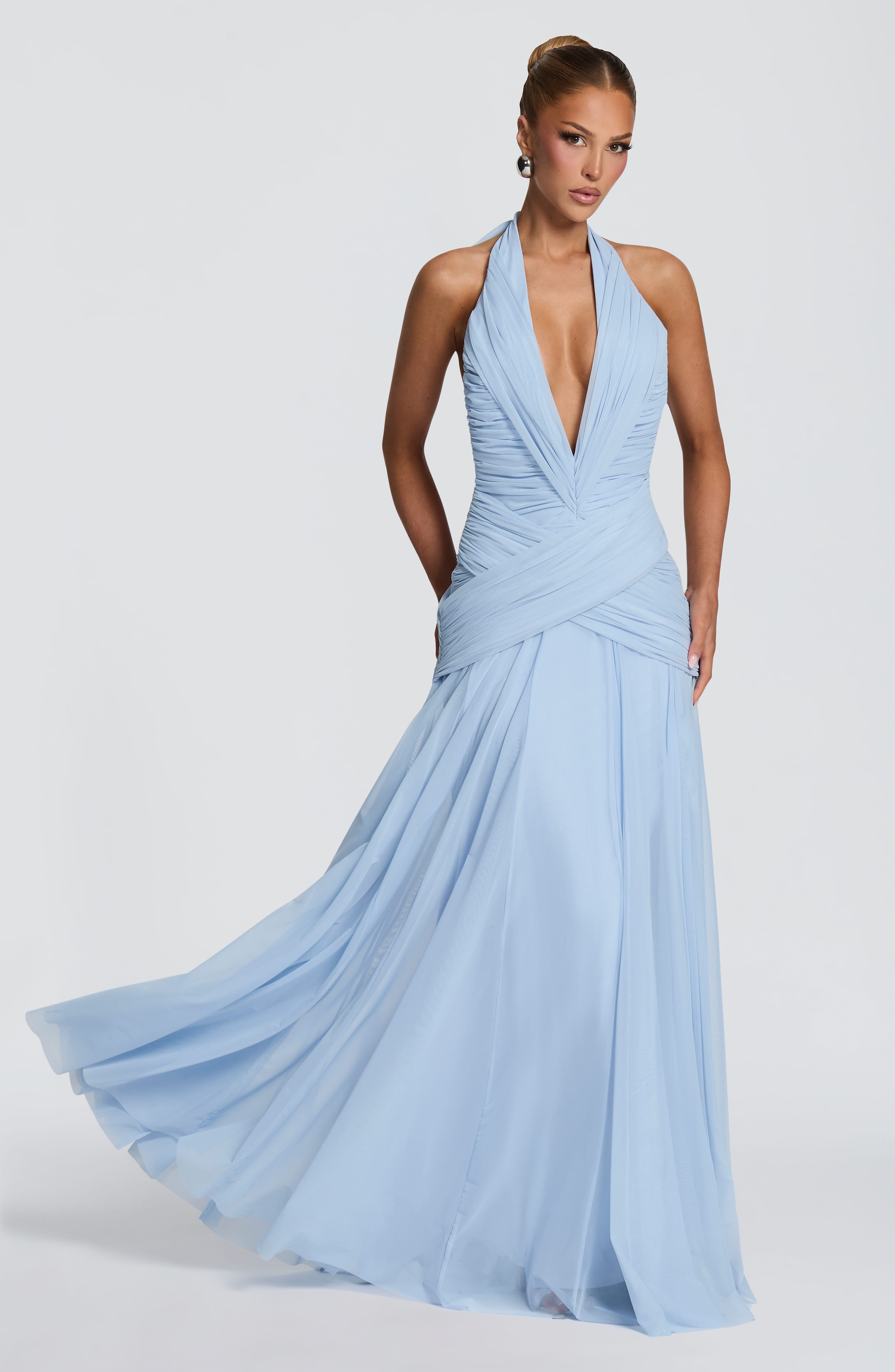 Cleo Maxi Dress - Glacier Blue Dress XS Babyboo Fashion Premium Exclusive Design