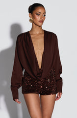 Coralie Bodysuit - Plum Brown Bodysuit Babyboo Fashion Premium Exclusive Design