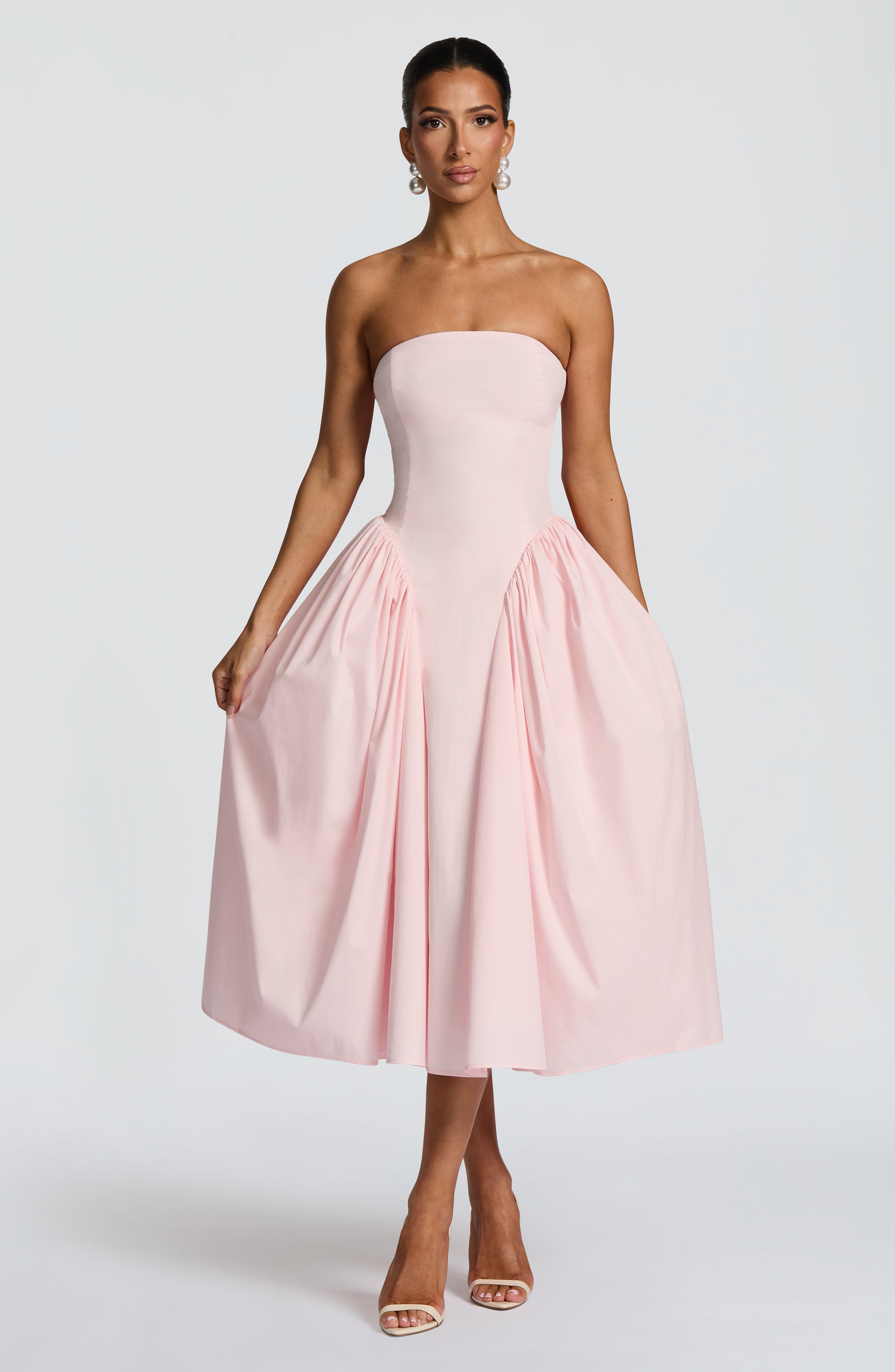 Darla Midi Dress - Blush Dress Babyboo Fashion Premium Exclusive Design