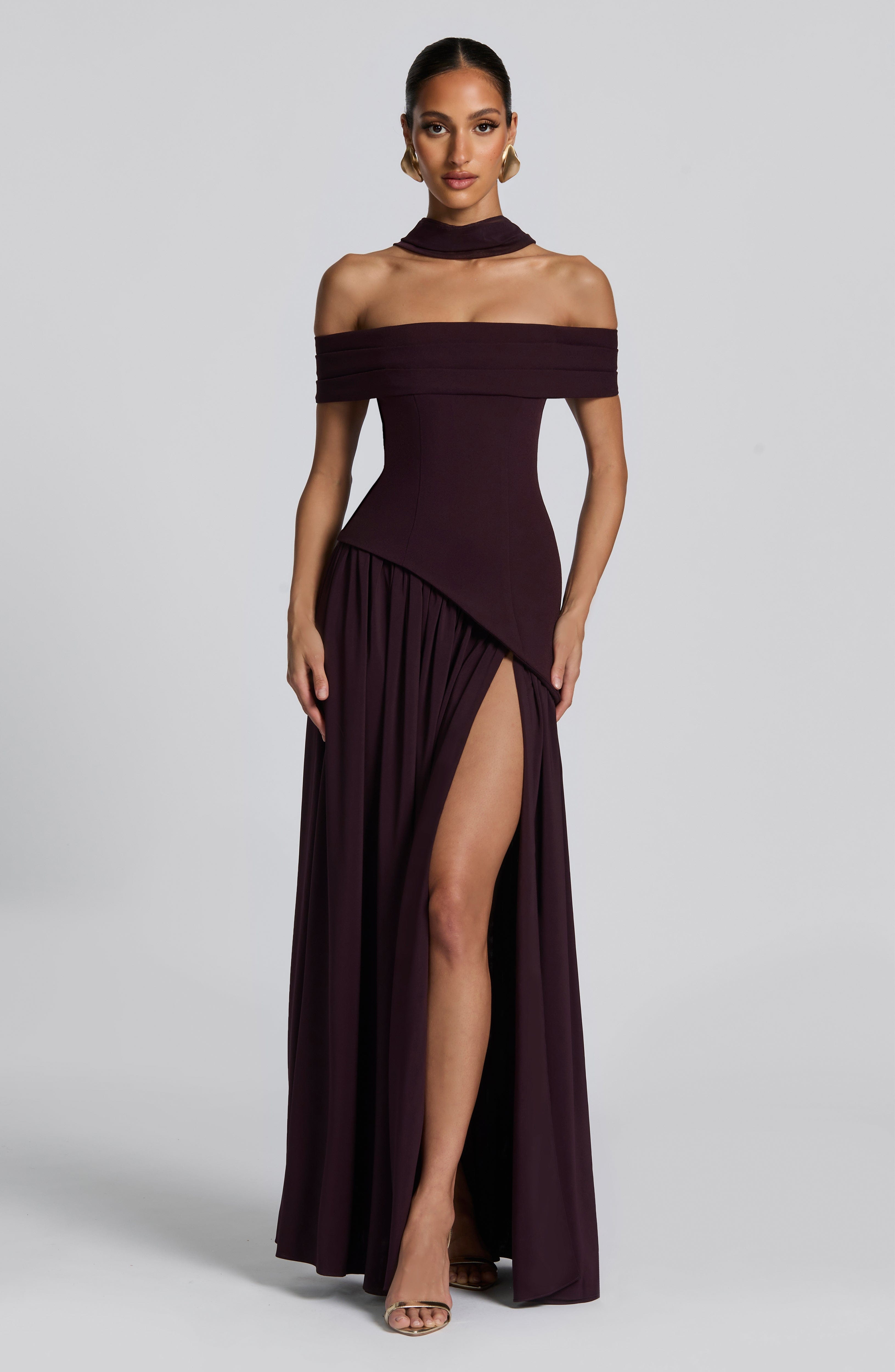 Delilah Maxi Dress - Plum Dress Babyboo Fashion Premium Exclusive Design
