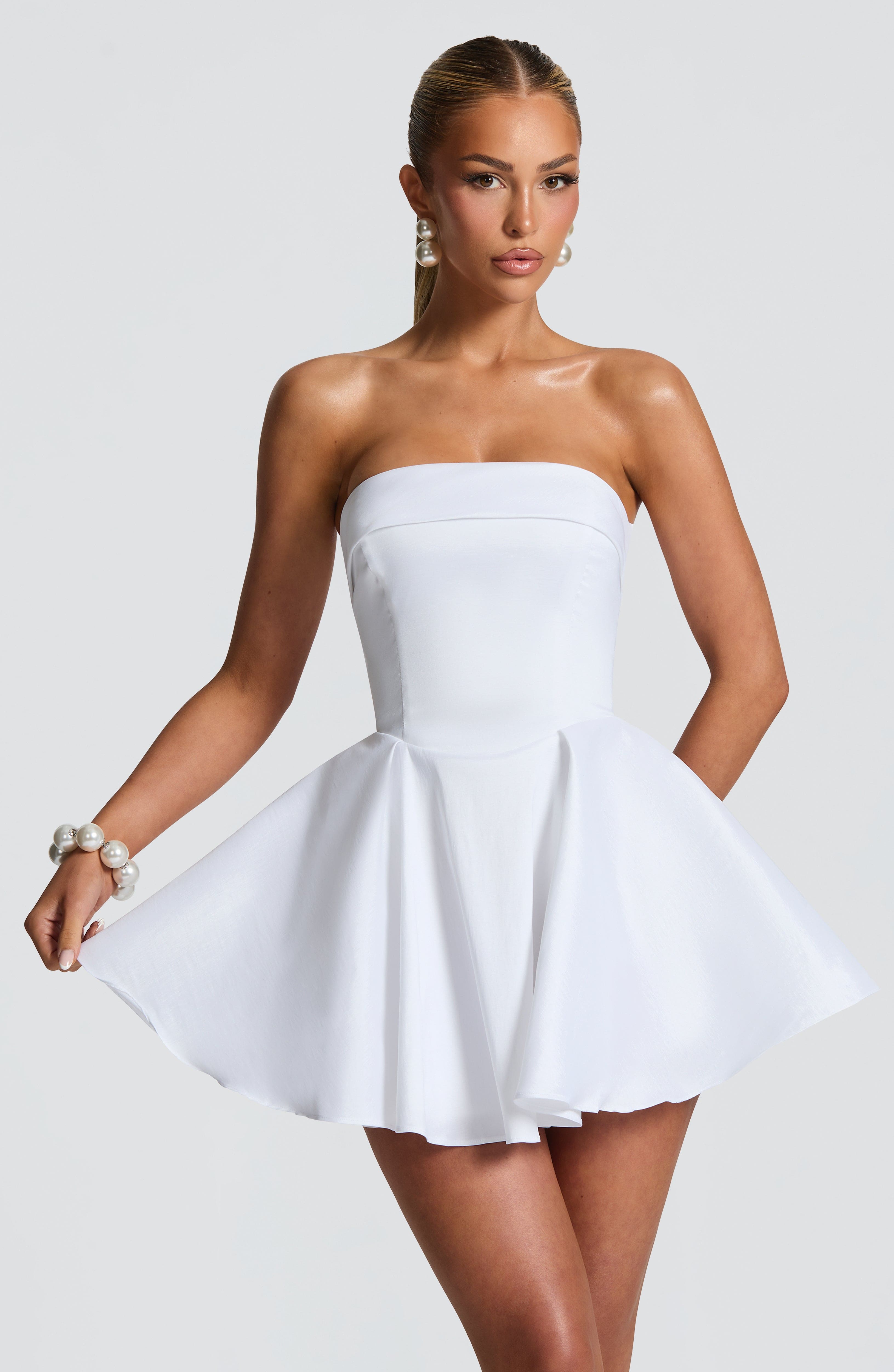 Dionne Mini Dress - Ivory Dress Babyboo Fashion Premium Exclusive Design