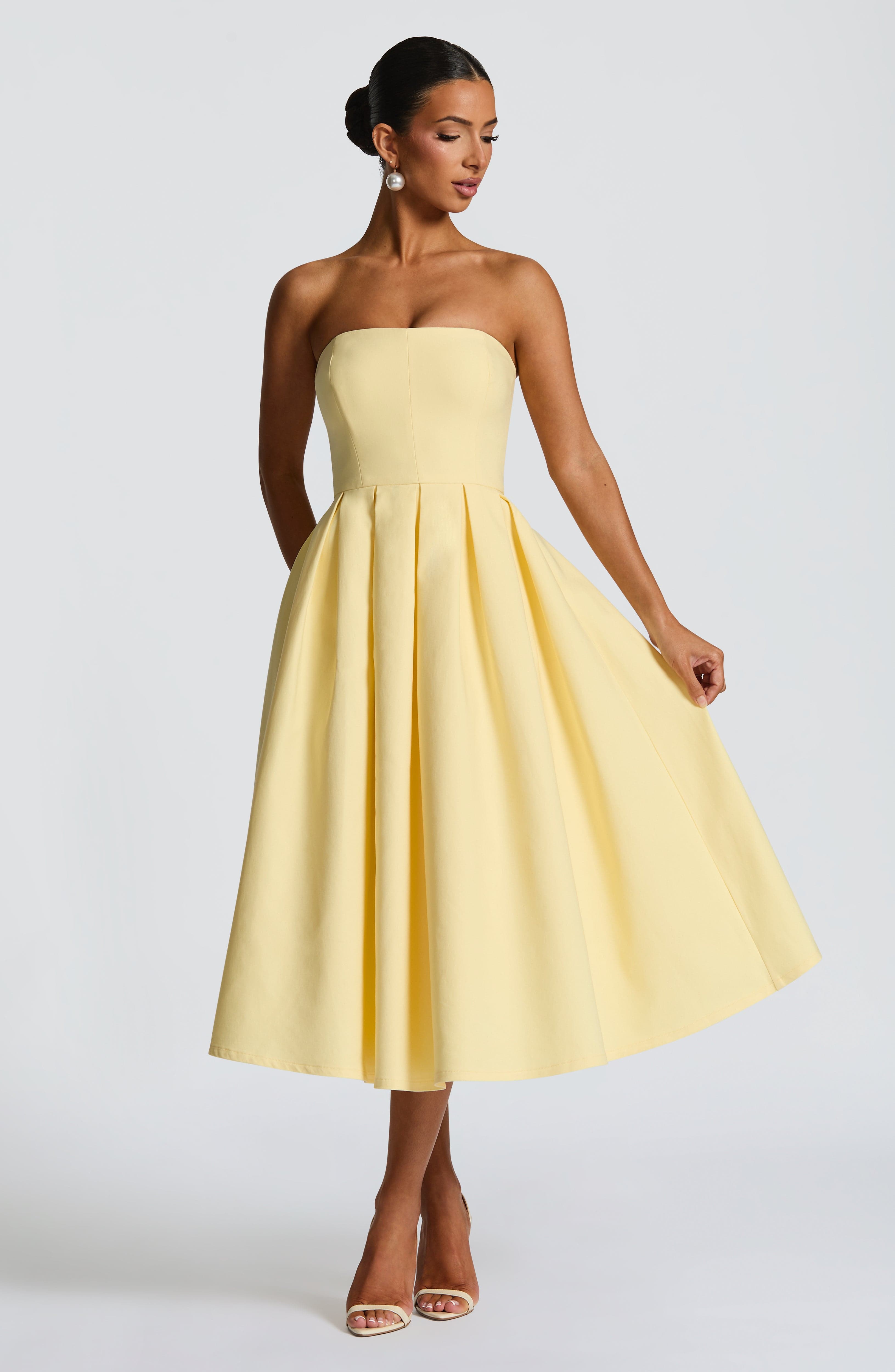 Edith Midi Dress - Lemon Dress Babyboo Fashion Premium Exclusive Design