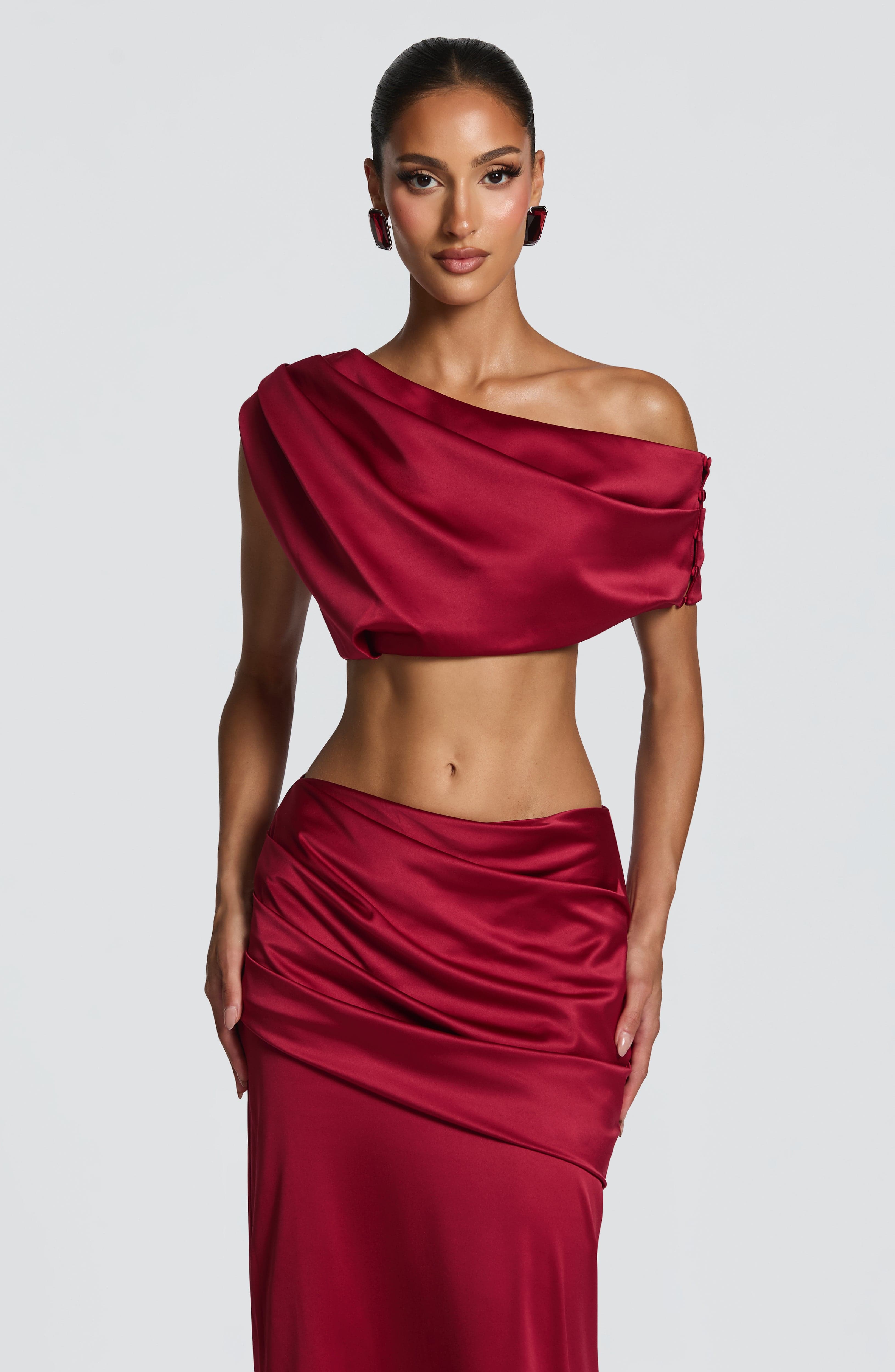Edwina Top - Burgundy Tops XS Babyboo Fashion Premium Exclusive Design