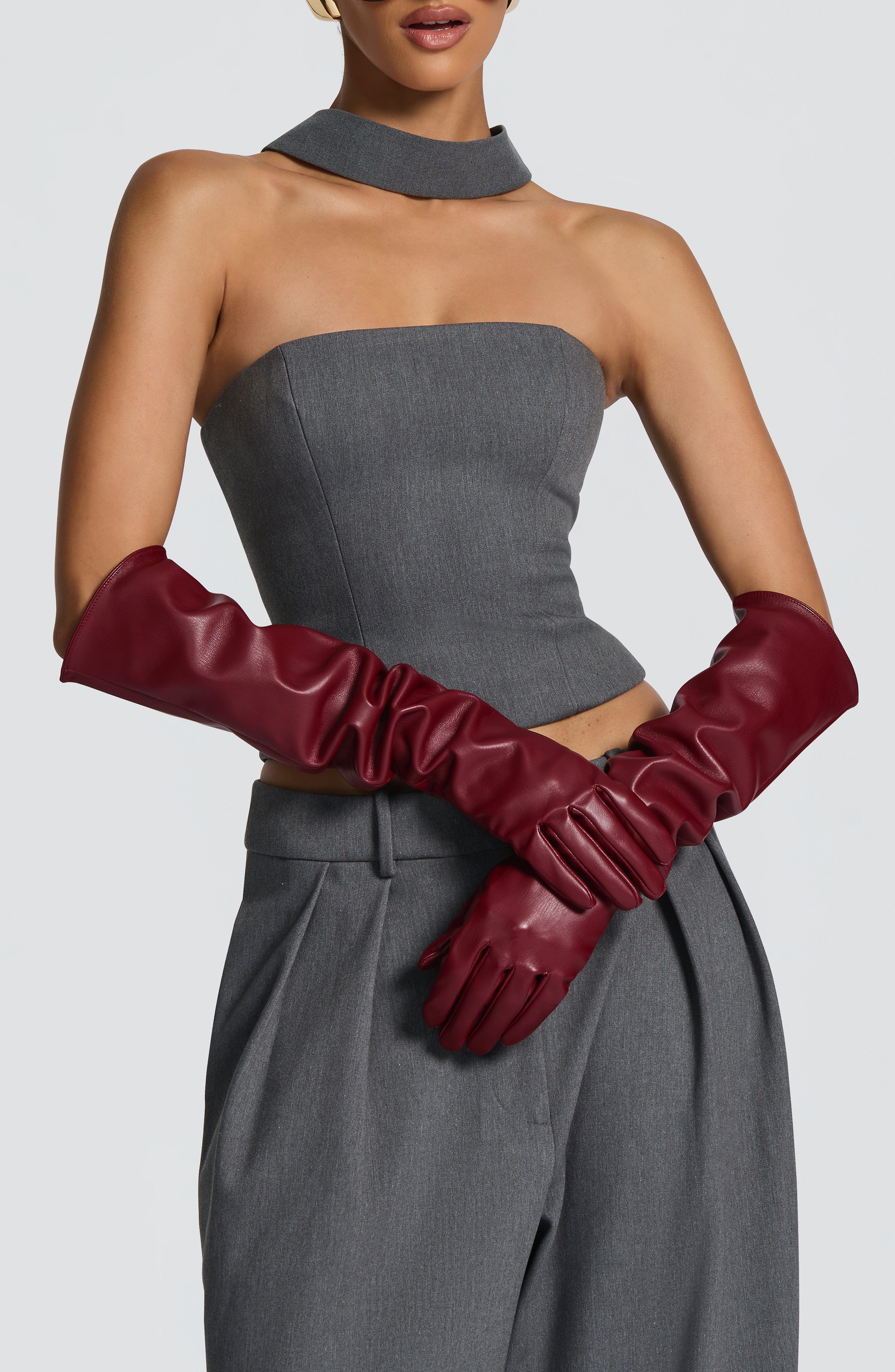 Frankie Gloves - Burgundy Accessories Babyboo Fashion Premium Exclusive Design