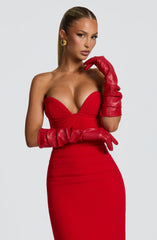 Frankie Gloves - Red Accessories Babyboo Fashion Premium Exclusive Design