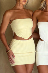 Jaz Mini Skirt - Lemon Skirt XS Babyboo Fashion Premium Exclusive Design