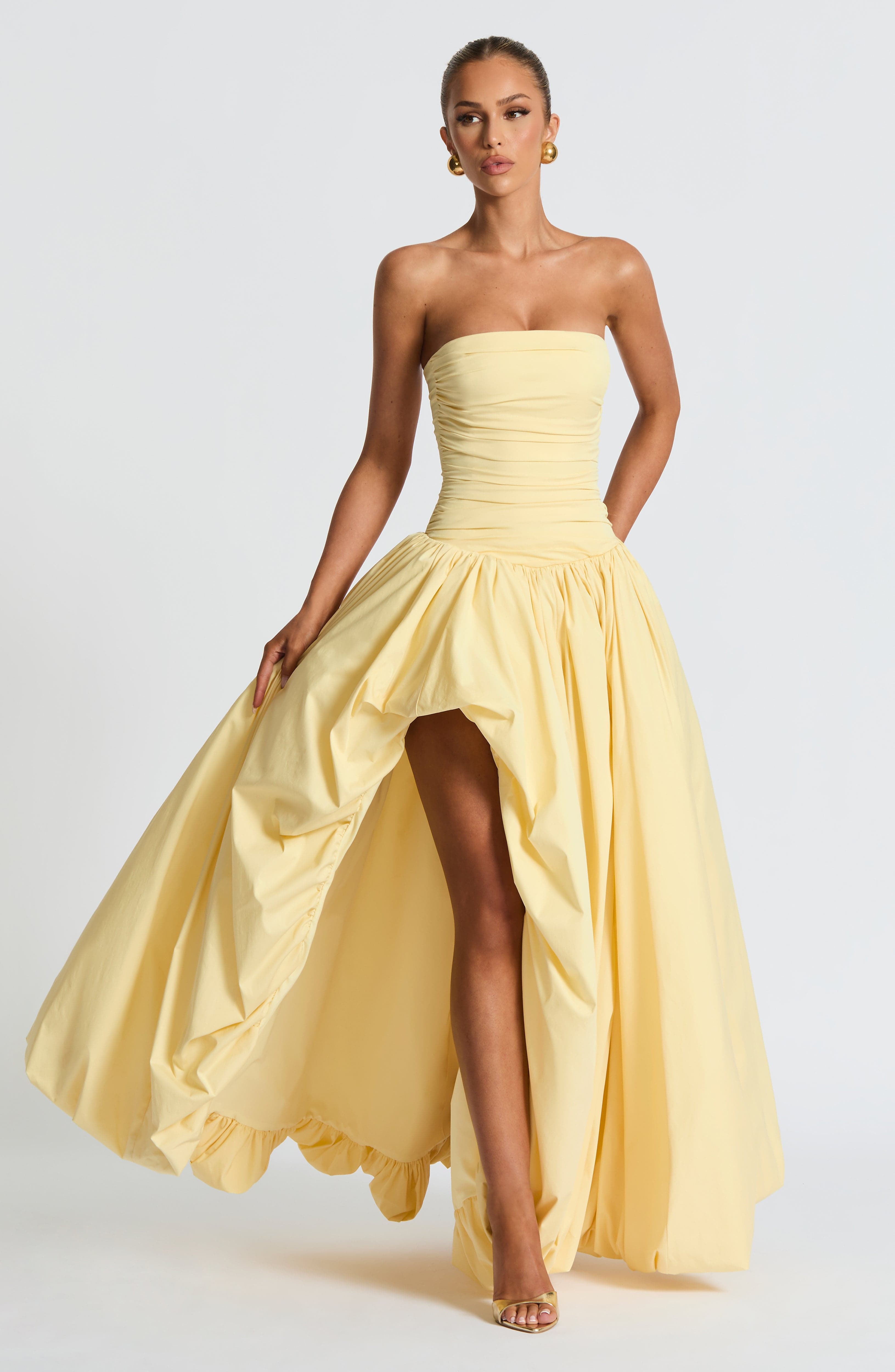 Jillian Maxi Dress - Lemon Dress XS Babyboo Fashion Premium Exclusive Design