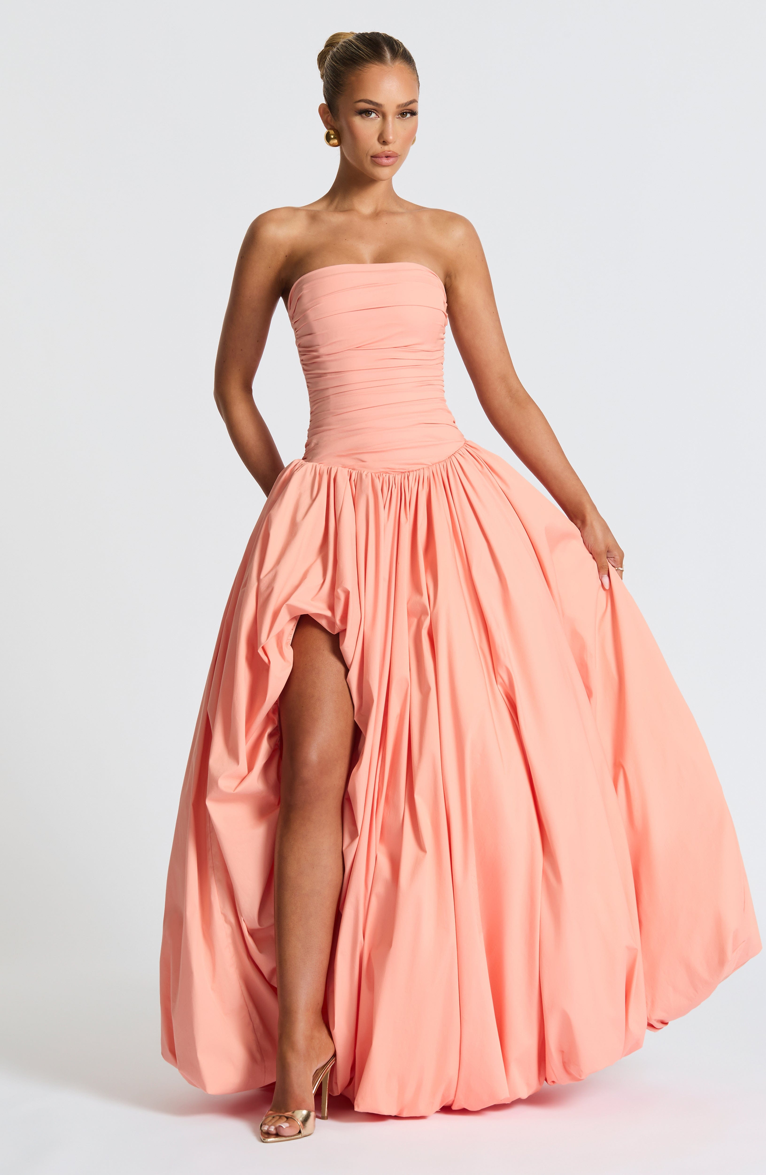 Jillian Maxi Dress - Peach Dress XS Babyboo Fashion Premium Exclusive Design