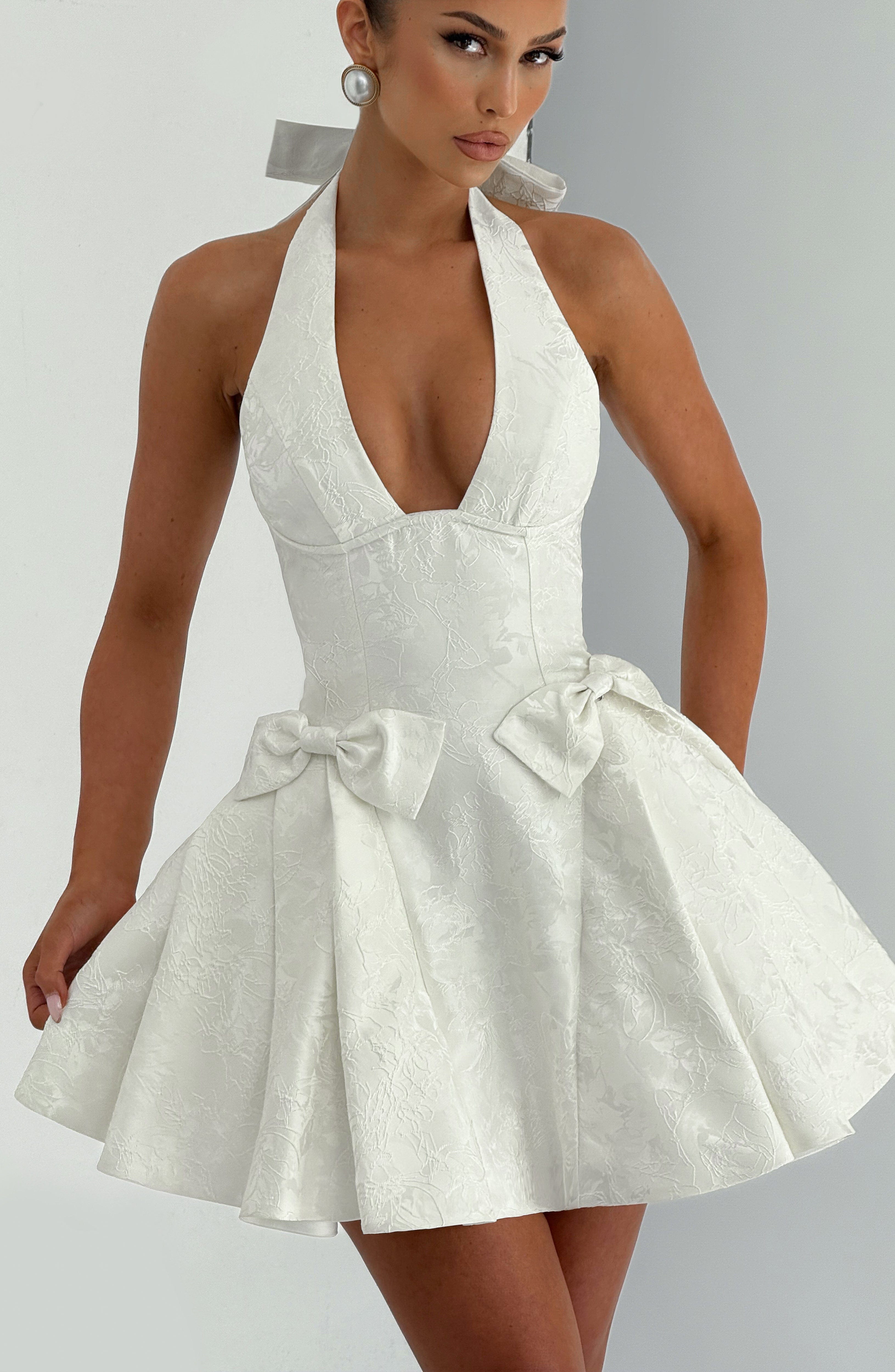 Jocelyn Mini Dress - Ivory Dress Babyboo Fashion Premium Exclusive Design