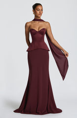 Kaia Maxi Skirt - Cherry Lacquer Skirt XS Babyboo Fashion Premium Exclusive Design