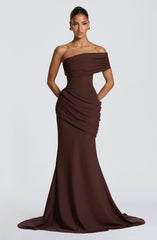 Kasia Gown - Plum Brown Dress XS Babyboo Fashion Premium Exclusive Design