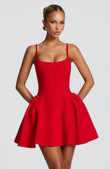 Kiah Mini Dress - Red Dress Babyboo Fashion Premium Exclusive Design