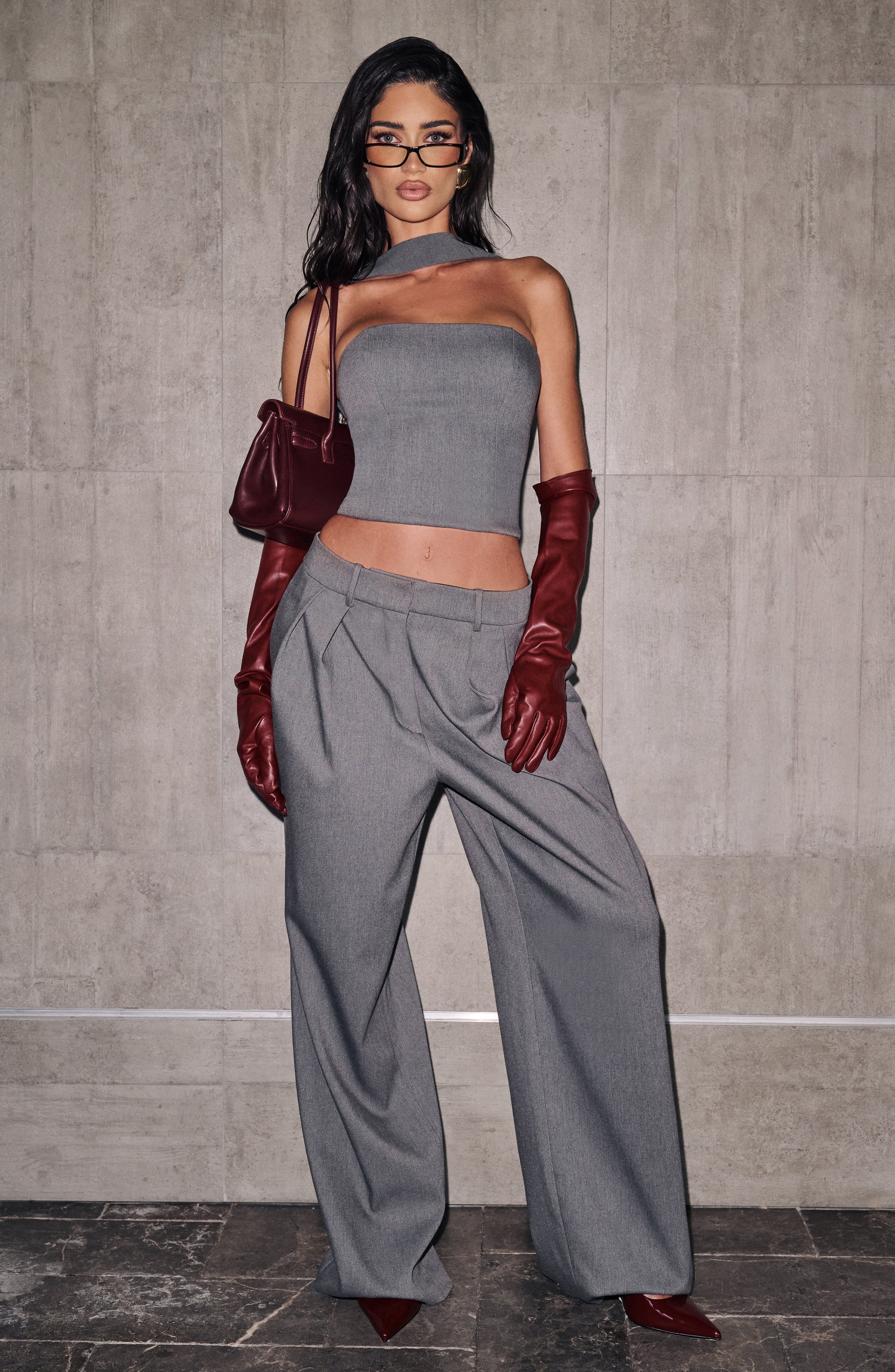 Kirsty Pants - Grey Marl Pants Babyboo Fashion Premium Exclusive Design