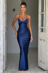 Malika Maxi Dress - Navy Dress XS Babyboo Fashion Premium Exclusive Design