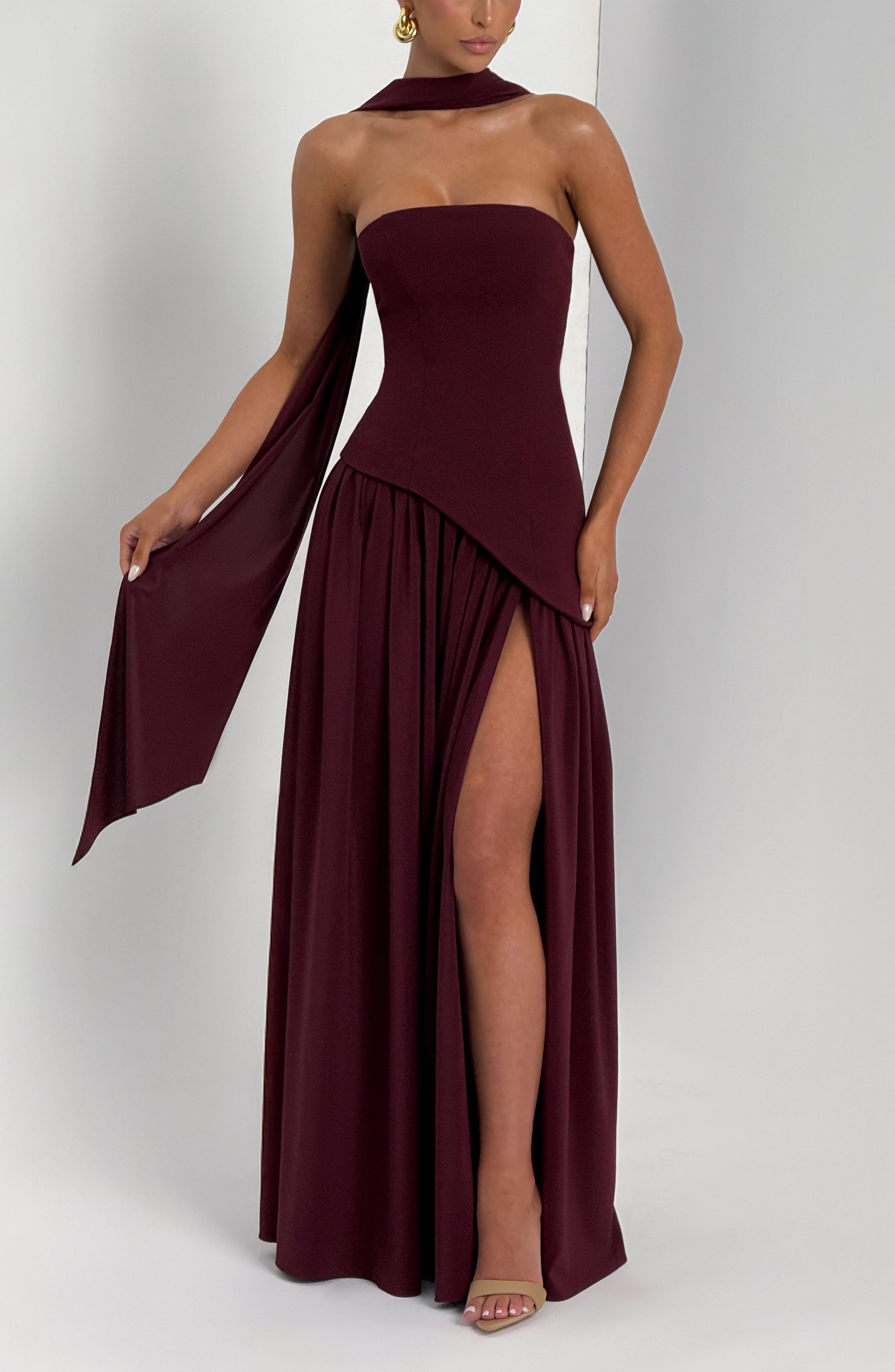 Maliyah Maxi Dress - Cherry Lacquer Dress XS Babyboo Fashion Premium Exclusive Design
