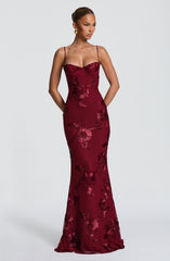 Nefertiti Maxi Dress - Burgundy Dress XS Babyboo Fashion Premium Exclusive Design