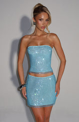 Nila Mini Skirt - Aqua Skirt Babyboo Fashion Premium Exclusive Design