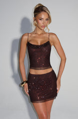 Nora Top - Plum Brown Tops Babyboo Fashion Premium Exclusive Design