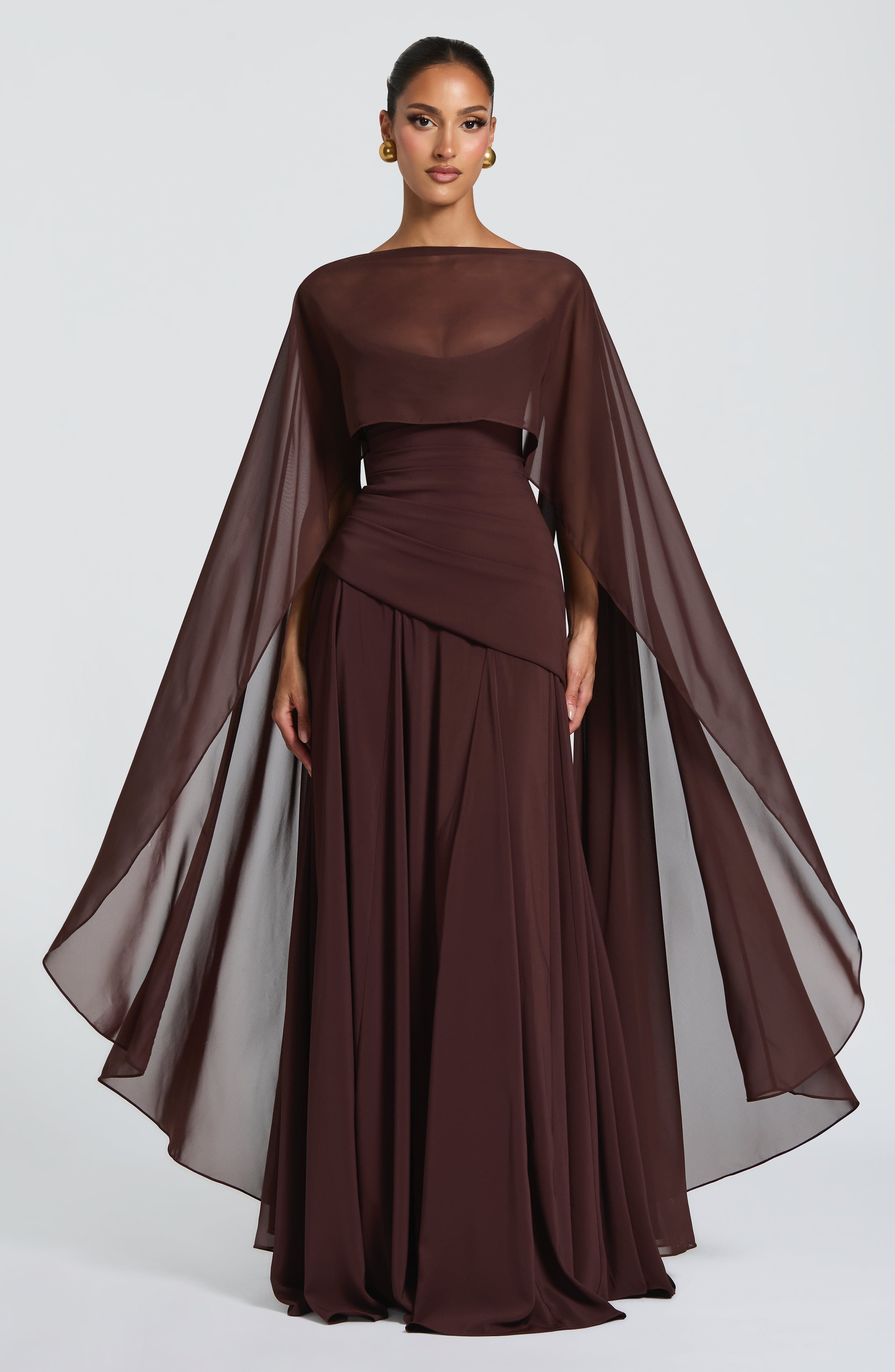Romy Cape - Plum Brown Accessories ONE SIZE Babyboo Fashion Premium Exclusive Design