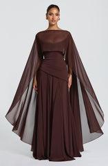 Romy Cape - Plum Brown Accessories ONE SIZE Babyboo Fashion Premium Exclusive Design