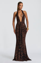 Rosetta Maxi Dress - Leopard Print Dress Babyboo Fashion Premium Exclusive Design