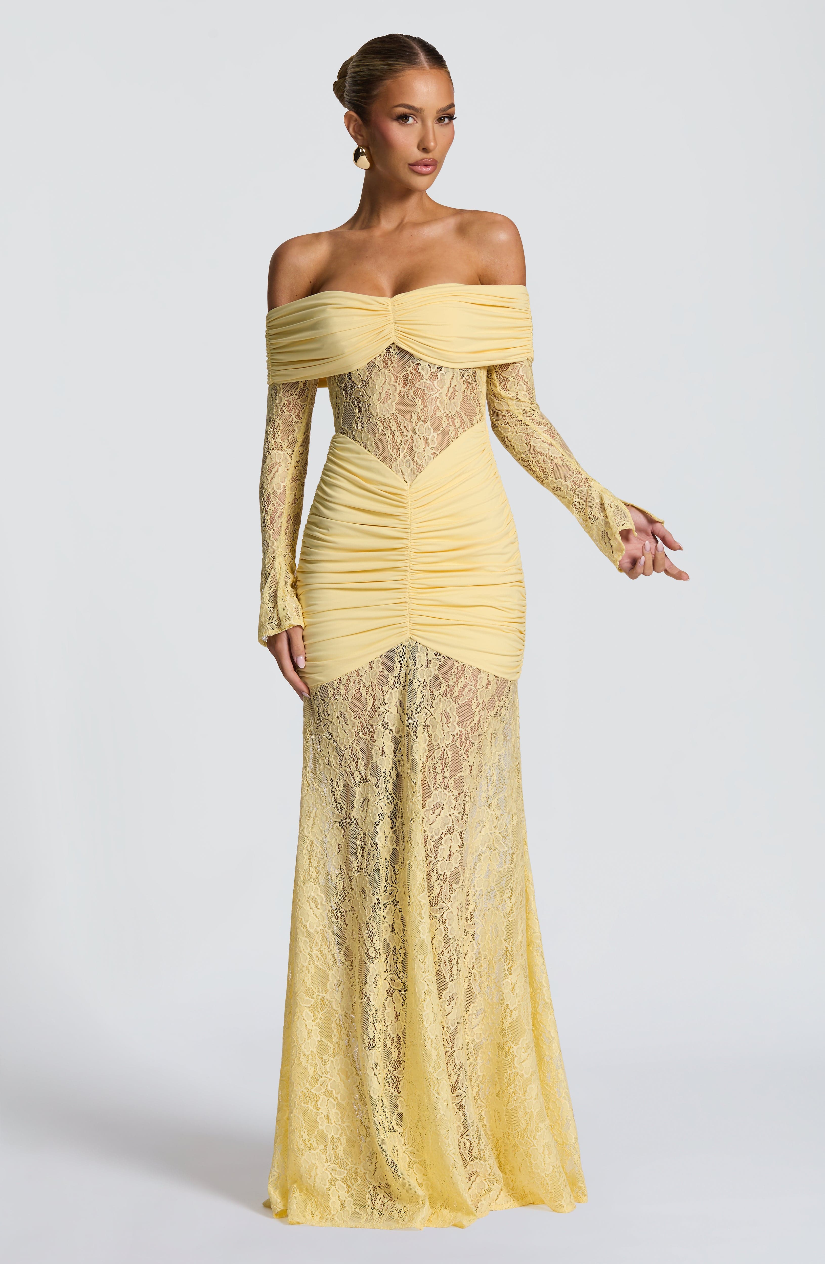 Sauline Maxi Dress - Lemon Dress Babyboo Fashion Premium Exclusive Design