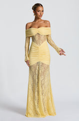 Sauline Maxi Dress - Lemon Dress Babyboo Fashion Premium Exclusive Design