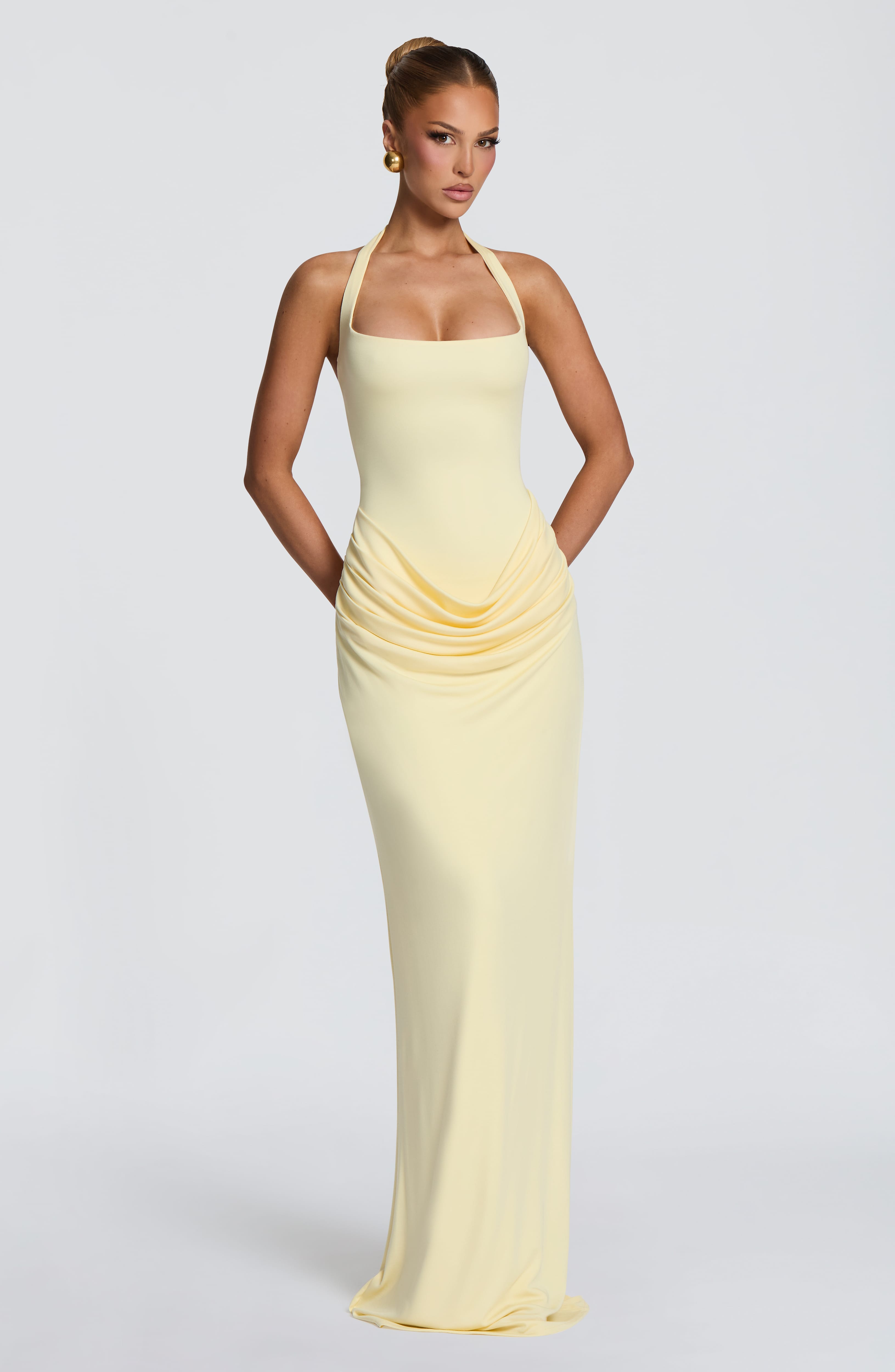 Sharona Maxi Dress - Lemon Dress XS Babyboo Fashion Premium Exclusive Design
