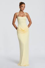 Sharona Maxi Dress - Lemon Dress XS Babyboo Fashion Premium Exclusive Design