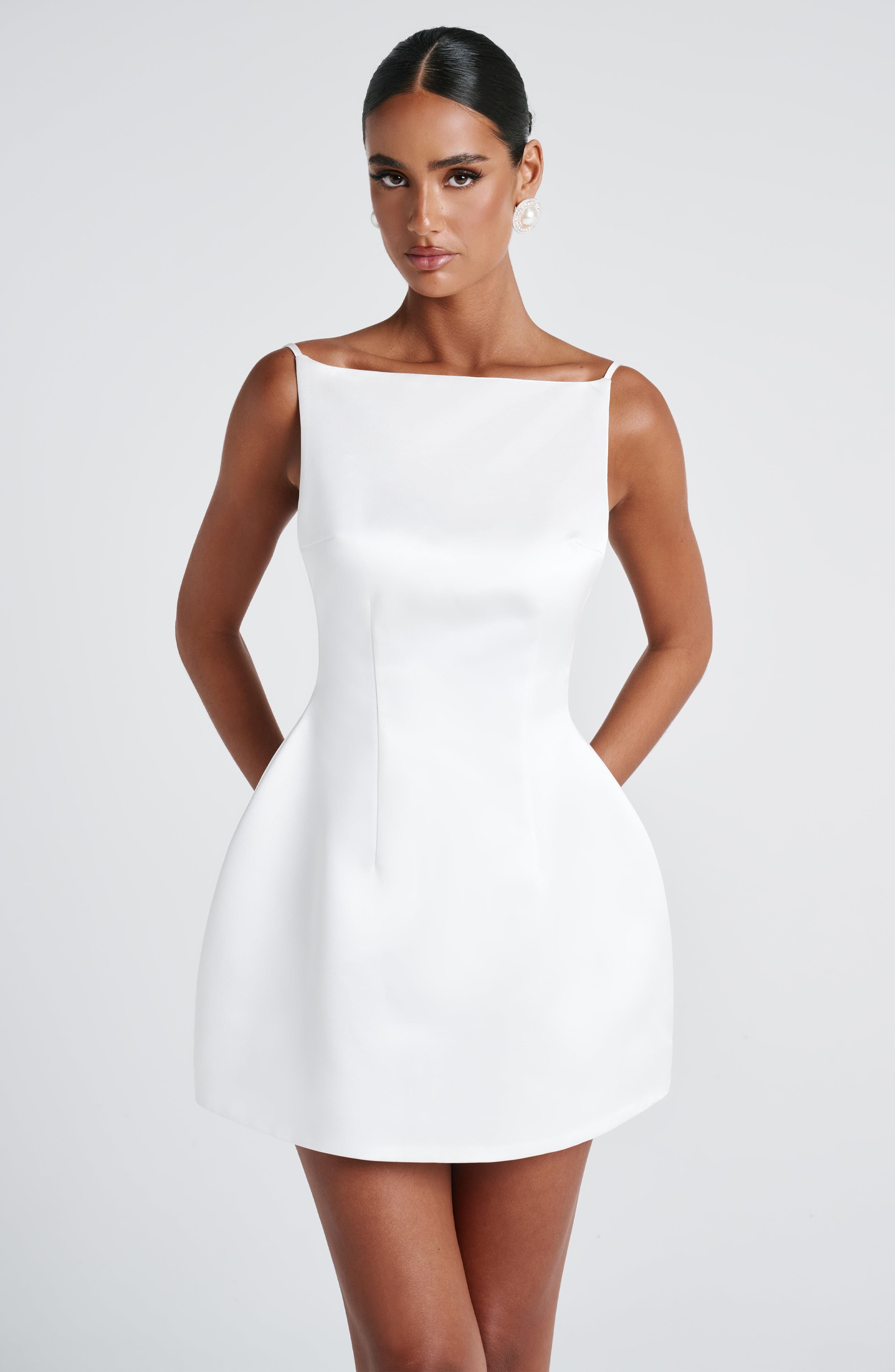 Tate Mini Dress - Ivory Dress Babyboo Fashion Premium Exclusive Design