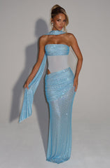 Tavia Scarf - Aqua Accessories ONE SIZE Babyboo Fashion Premium Exclusive Design