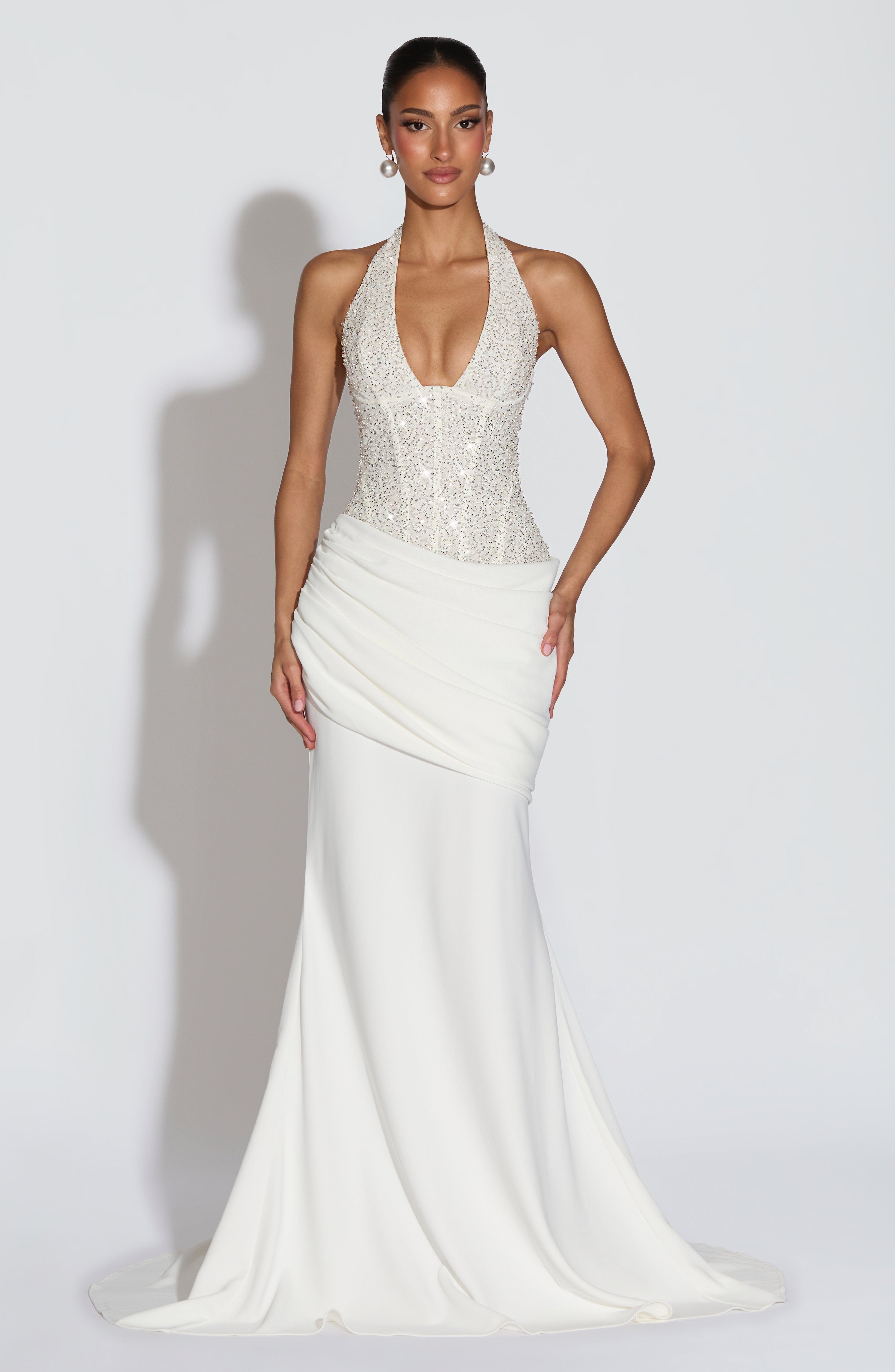 Taylor Gown - Ivory Dress Babyboo Fashion Premium Exclusive Design