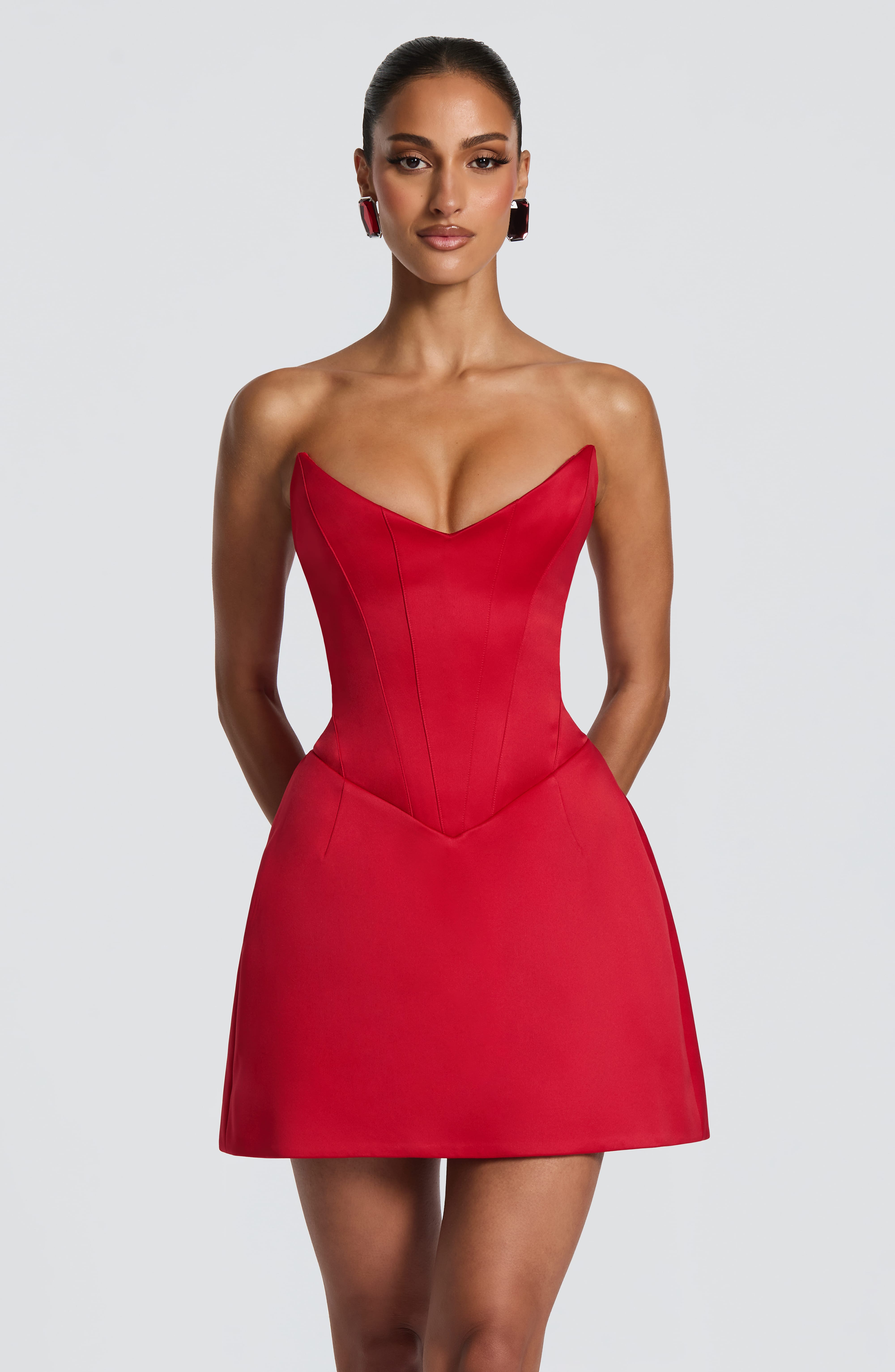 Torin Mini Dress - Red Dress XS Babyboo Fashion Premium Exclusive Design