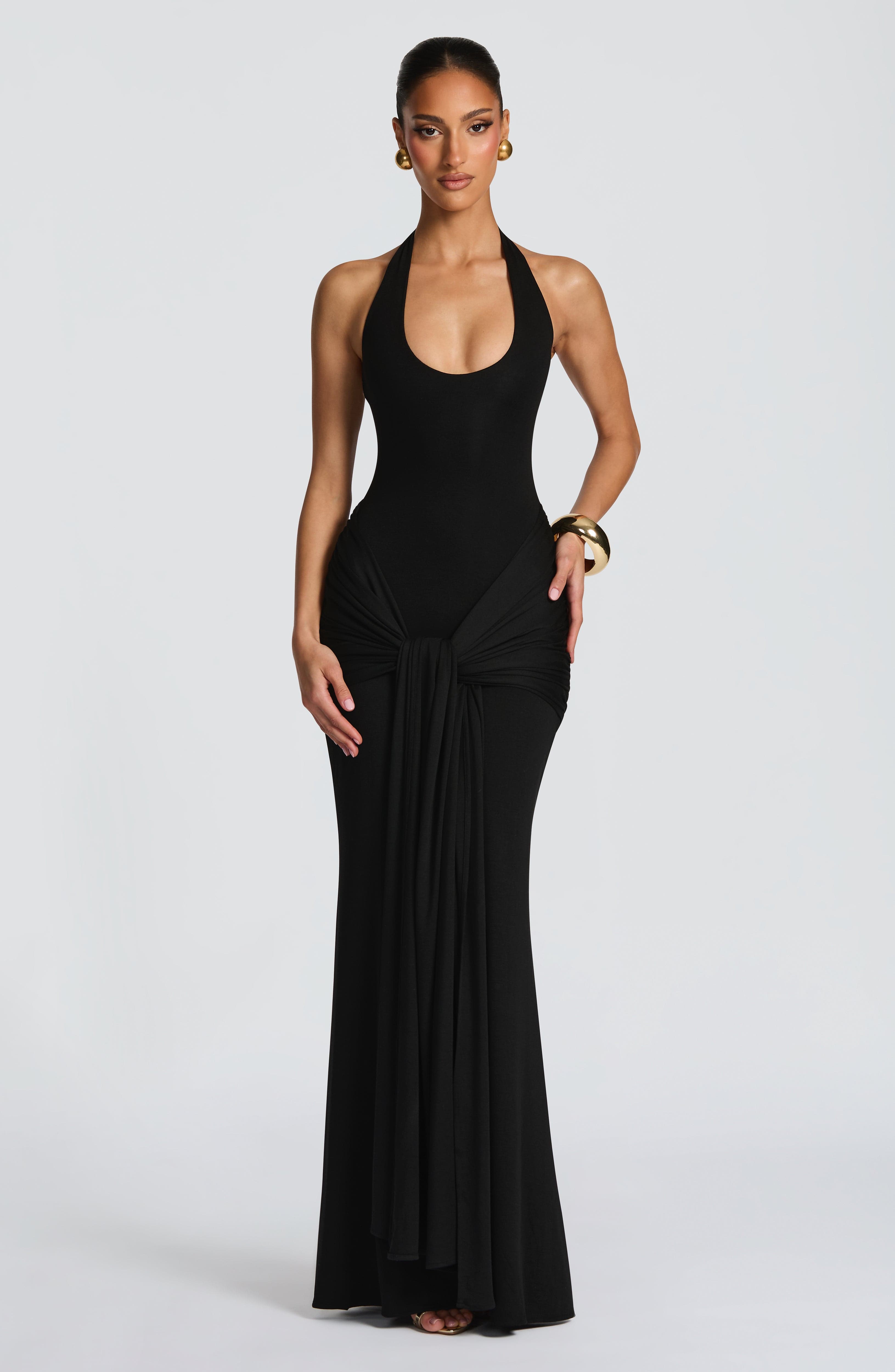 Veneda Maxi Dress - Black Dress Babyboo Fashion Premium Exclusive Design