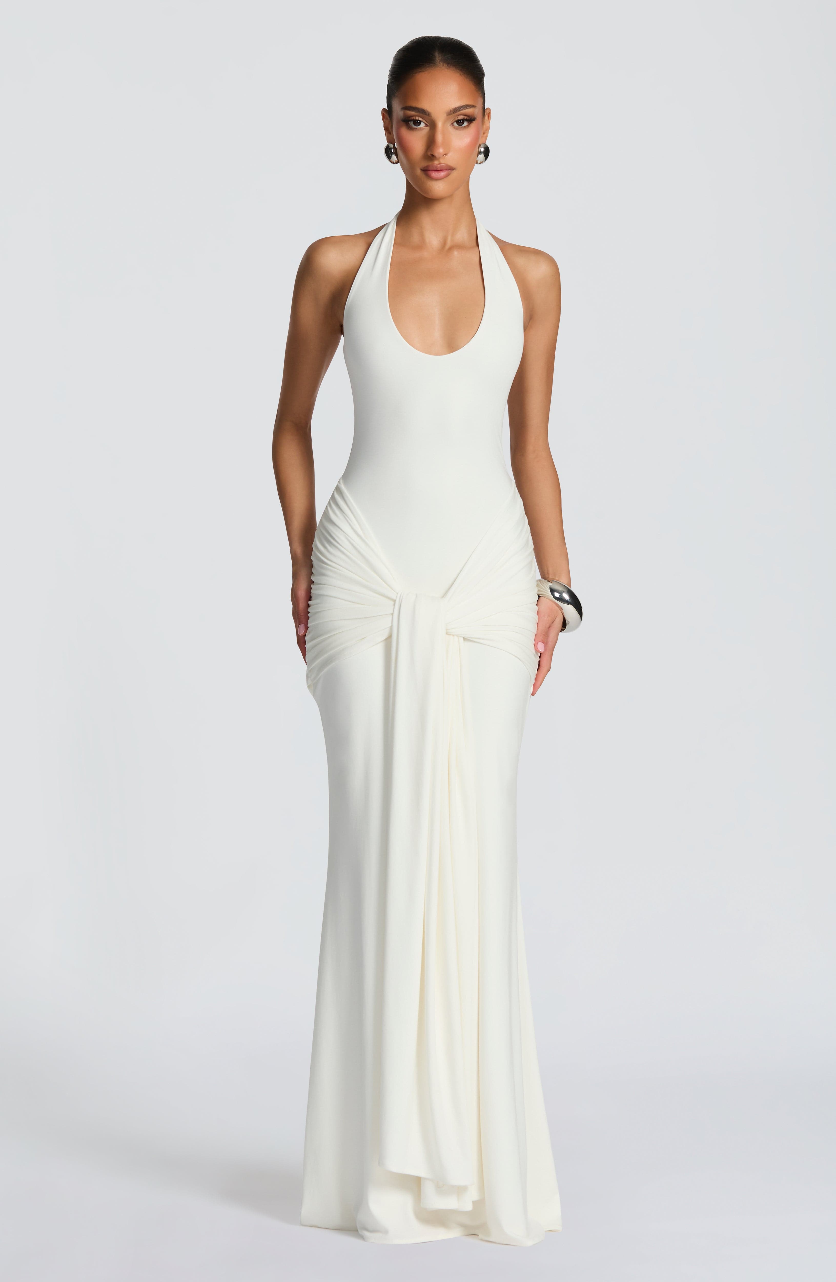 Veneda Maxi Dress - Ivory Dress Babyboo Fashion Premium Exclusive Design