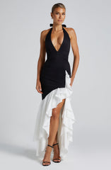 Veronique Maxi Dress - Black/White Dress Babyboo Fashion Premium Exclusive Design